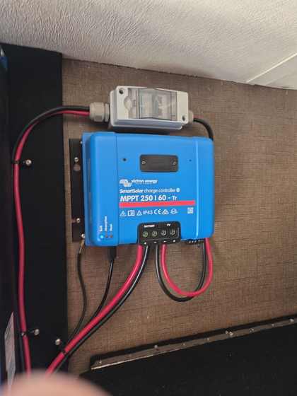 Victron SmartSolar charge controller professionally installed